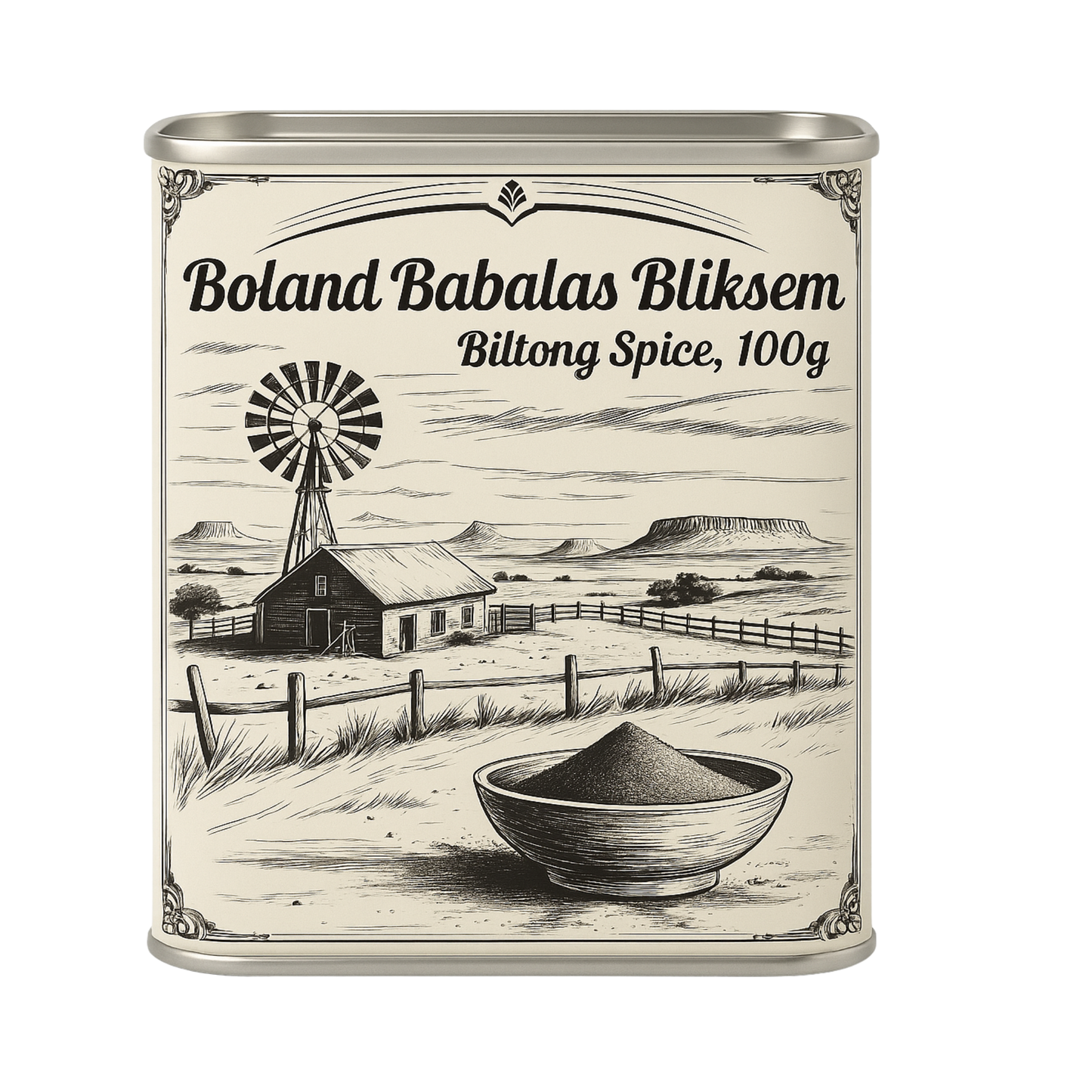 Boland Babalas Bliksem – Fiery Biltong Spice Blend Premium Tin