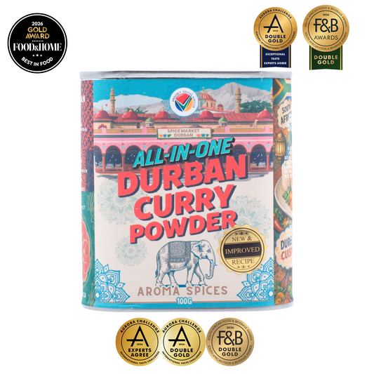 Aroma Spices Signature Durban Curry Powder – Premium Spice Tin