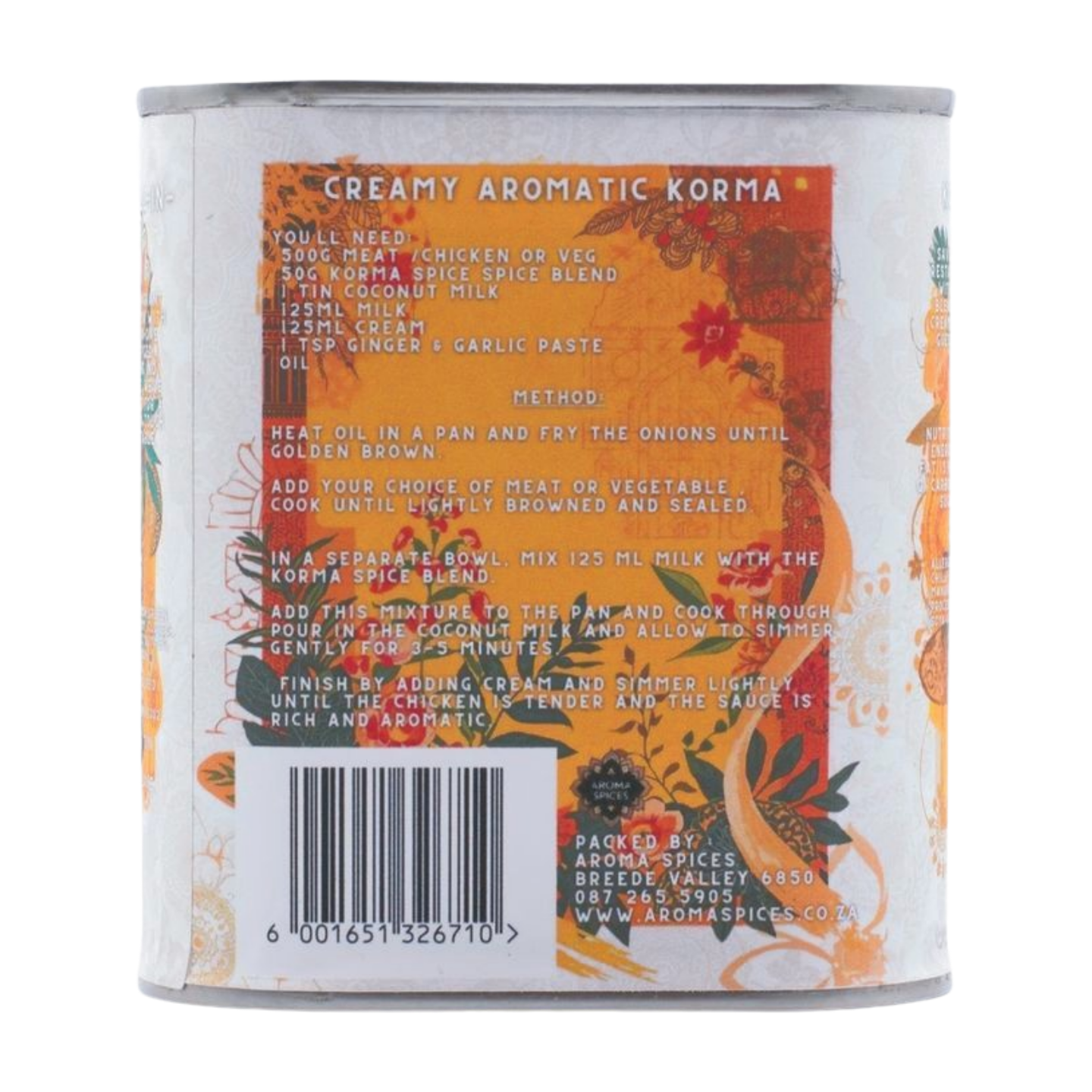 Aroma Spices Signature Korma Masala All In One – Premium Spice Tin