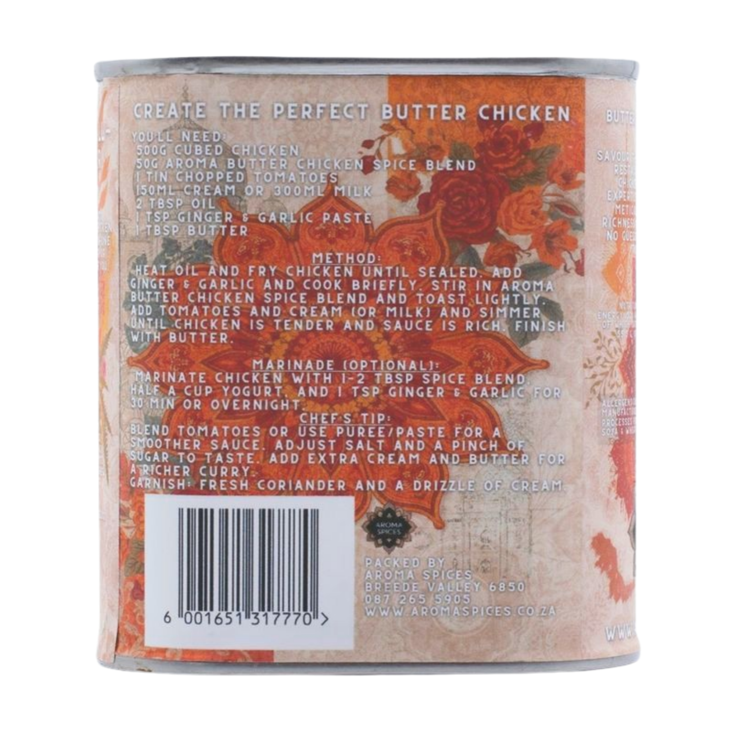 Aroma Spices Signature Butter Chicken Masala – Premium Spice Tin