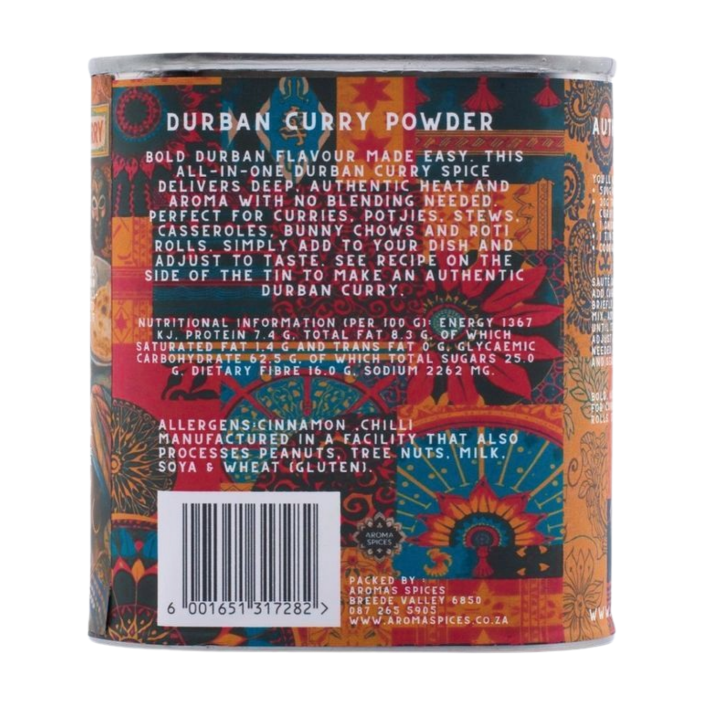 Aroma Spices Signature Durban Curry Powder – Premium Spice Tin